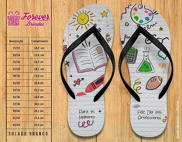 Chinelo Personalizado Dia dos Professores