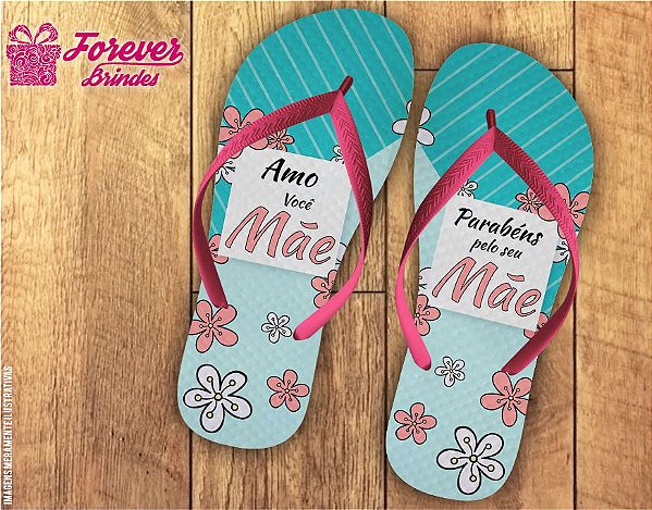 Chinelo Dia Das Mães Com Florzinhas