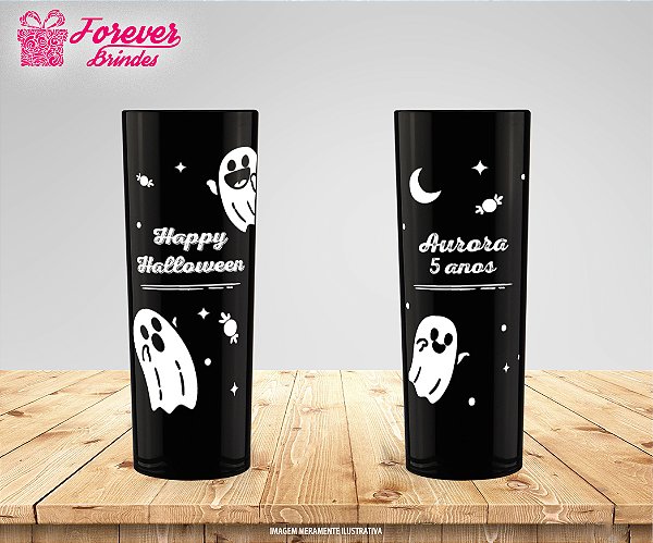 Copo Long Drink PERSONALIZADO Aniversário Halloween