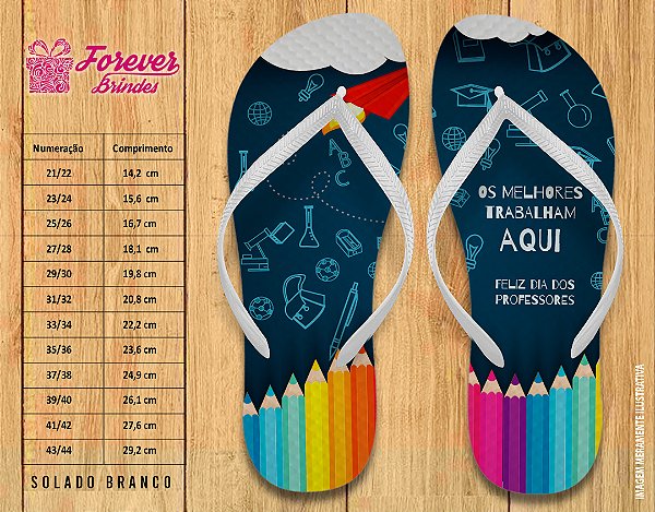 Chinelo Personalizado Dia dos Professores