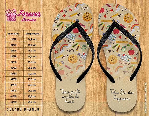 Chinelo Personalizado Dia dos Professores