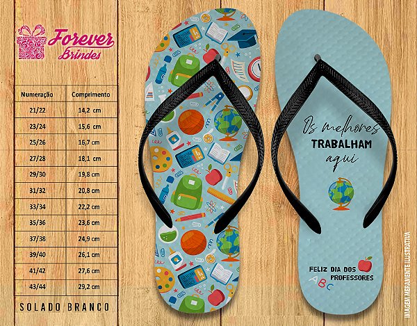 Chinelo Personalizado Dia dos Professores