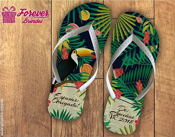 Chinelo Personalizado de Festa Luau