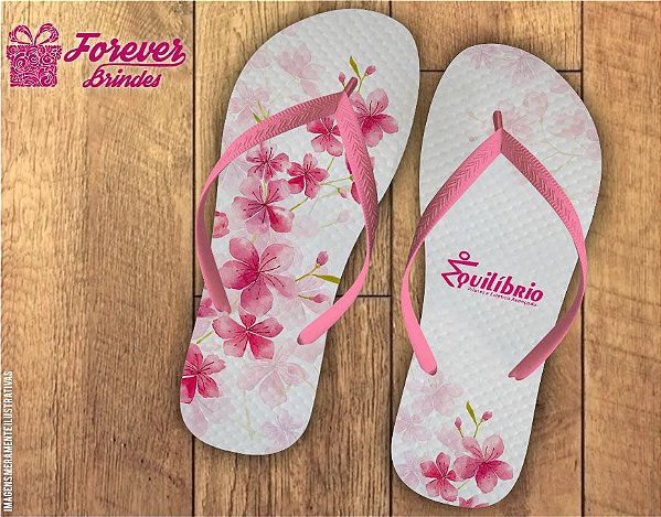 Chinelo Personalizado De Pilates Floral