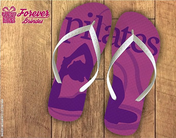 Chinelo Personalizado De Pilates Roxo