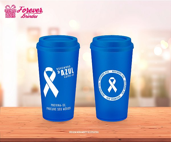 Copo Ecológico Café Personalizado Novembro Azul