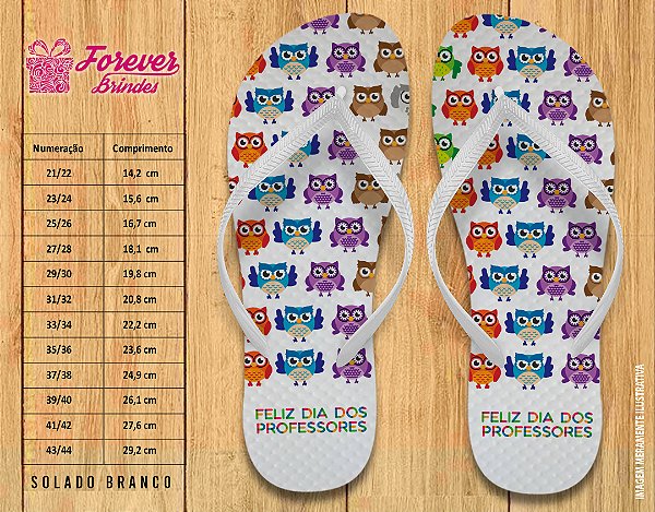 Chinelo Personalizado Dia dos Professores