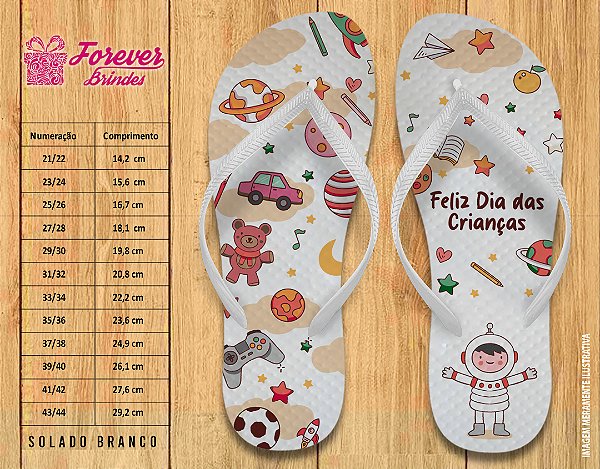 Chinelo Personalizado Dia das Crianças