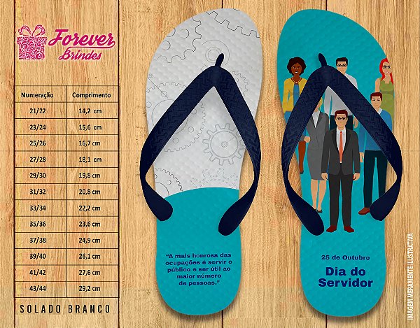 Chinelo Personalizado Dia do Servidor Público