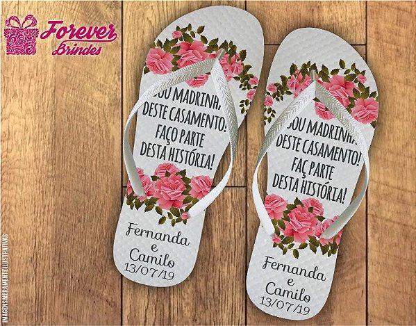 Chinelo Personalizado Madrinha De Casamento