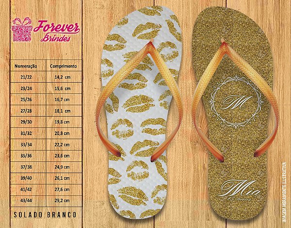 Chinelo Personalizado Aniversário Glitter 15 anos
