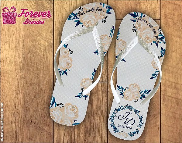 Chinelo Personalizado De Casamento