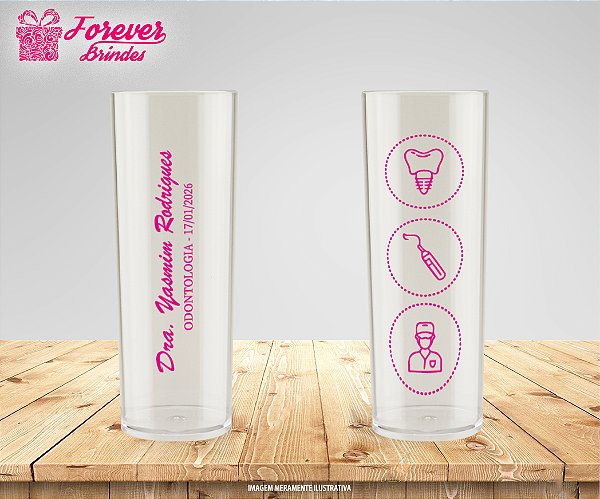 Copo Long Drink PERSONALIZADO Odonto Dentista