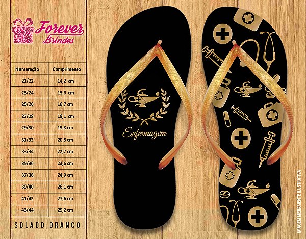 Chinelo Personalizado Formatura de Enfermagem