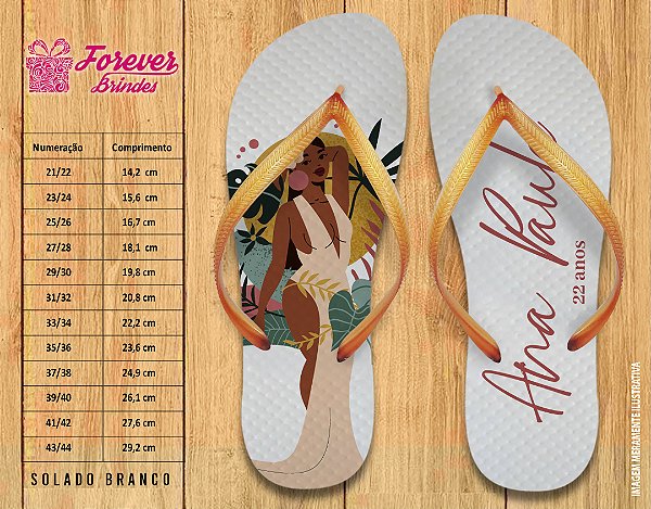 Chinelo Personalizado Aniversário Verão Pool Party