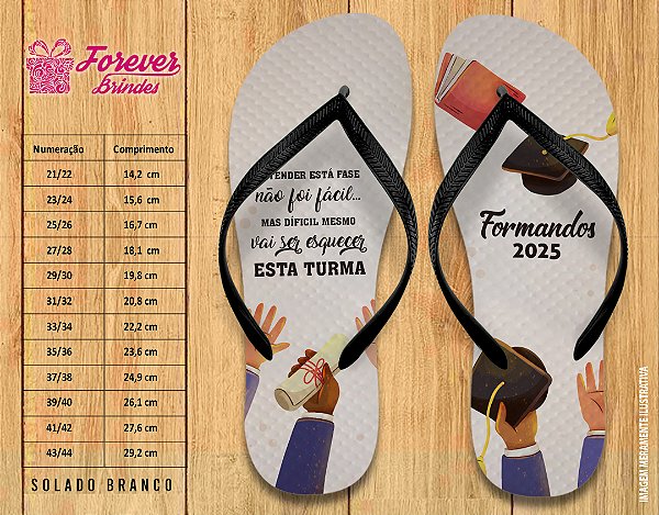 Chinelo Personalizado Formatura