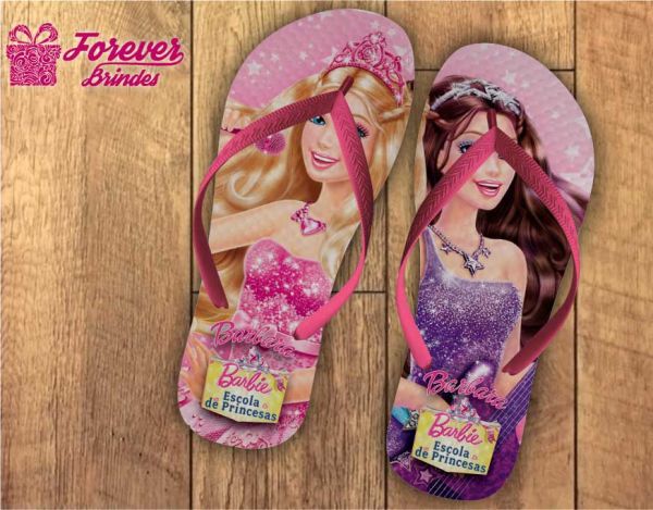 Chinelo Personalizado De Aniversário Barbie