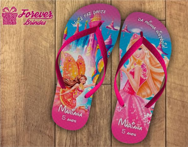 Chinelo Personalizado Barbie