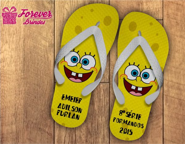 Chinelo Personalizado Bob Esponja