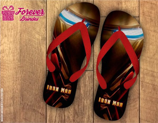 Chinelo Personalizado Do Homem De Ferro