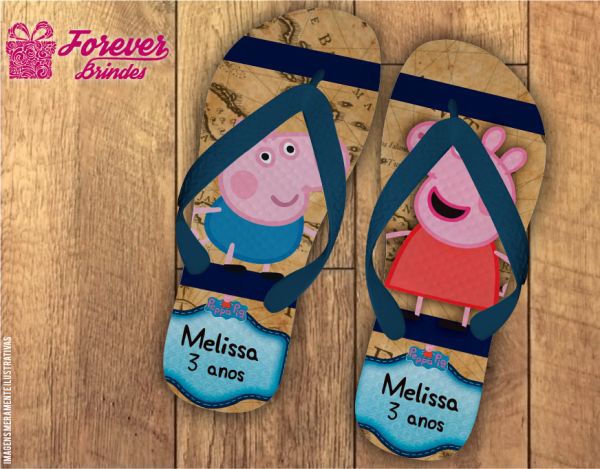 Chinelo Personalizado Da Peppa Pig
