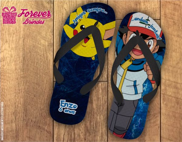 Chinelo Personalizado Do Pokémon