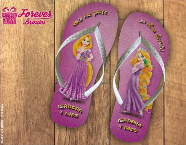 Chinelo Personalizado Da Rapunzel