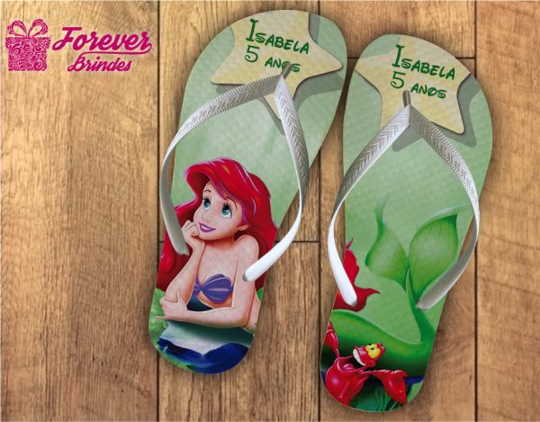 Chinelo Personalizado Da Princesa Ariel