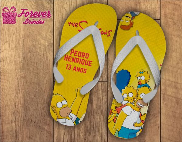 Chinelo Personalizado Dos Simpsons