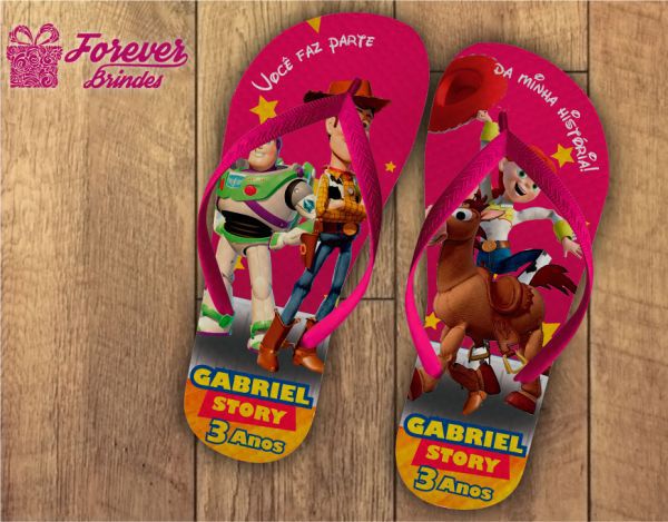 Chinelo Personalizado Do Toy Story De Aniversário