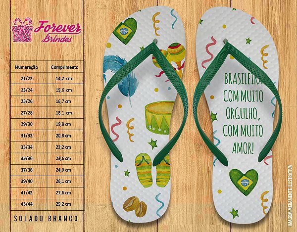 Chinelo Personalizado Copa do Mundo