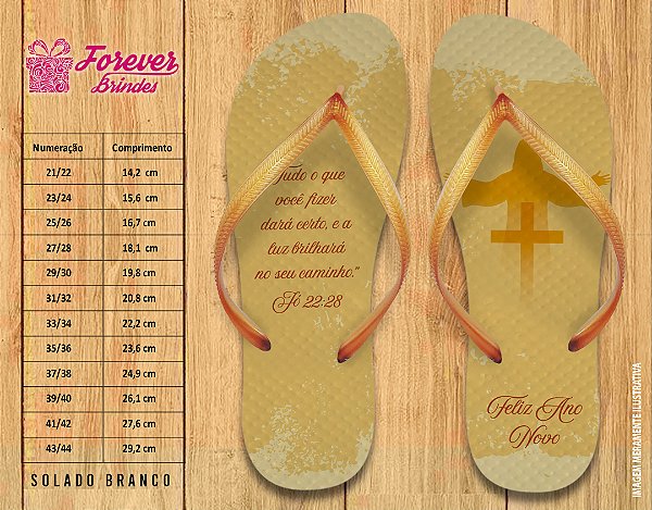 Chinelo Personalizado Ano novo Religioso