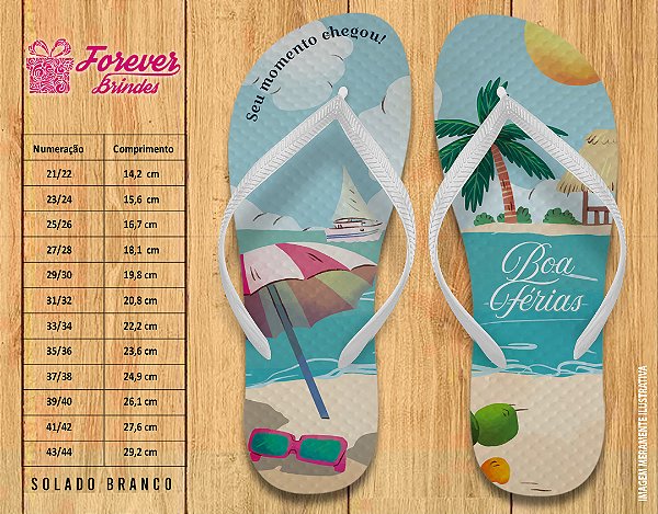Chinelo Personalizado Férias