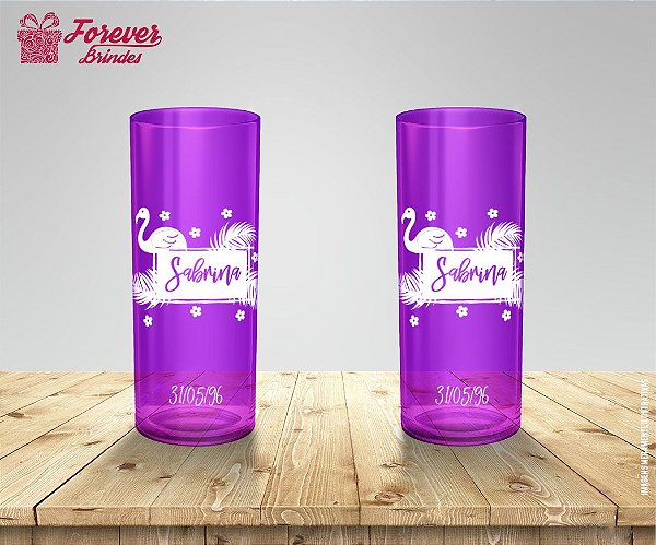 Copo Long Drink Personalizado Flamingo