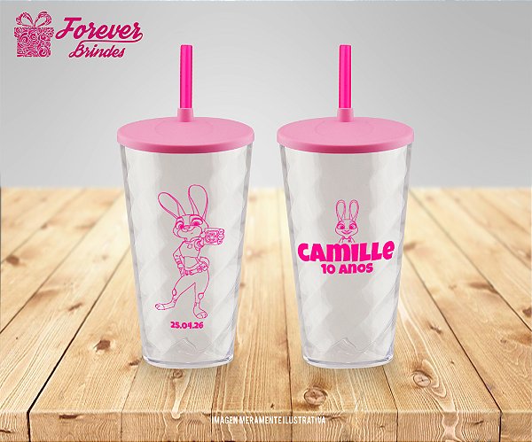 Copo Twister Personalizado Aniversário Zootopia