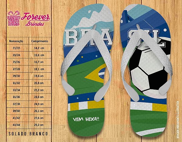 Chinelo Personalizado Copa do Mundo