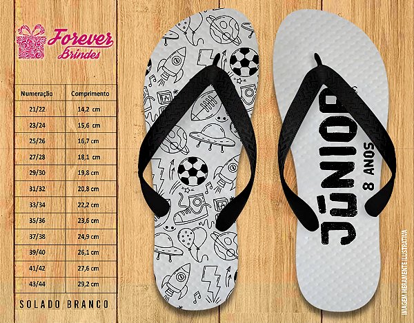 Chinelo Personalizado Copa do Mundo futebol