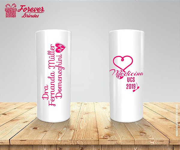 Copo Long Drink Personalizado Com Rosa De Medicina