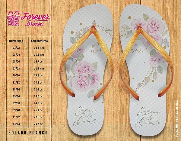 Chinelo Personalizado Casamento