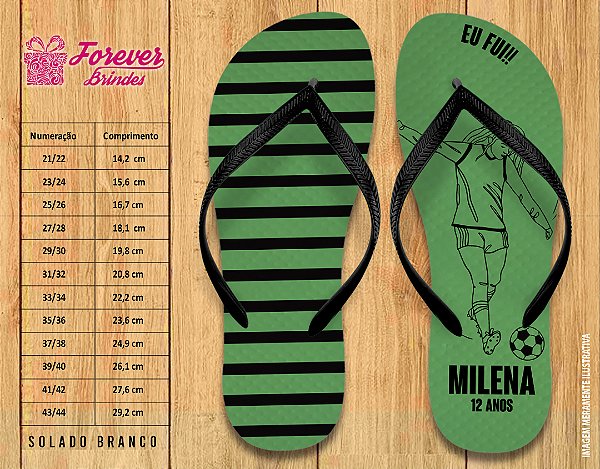 Chinelo Personalizado Copa do Mundo futebol