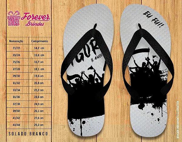 Chinelo Personalizado Aniversário Copa do mundo Futebol