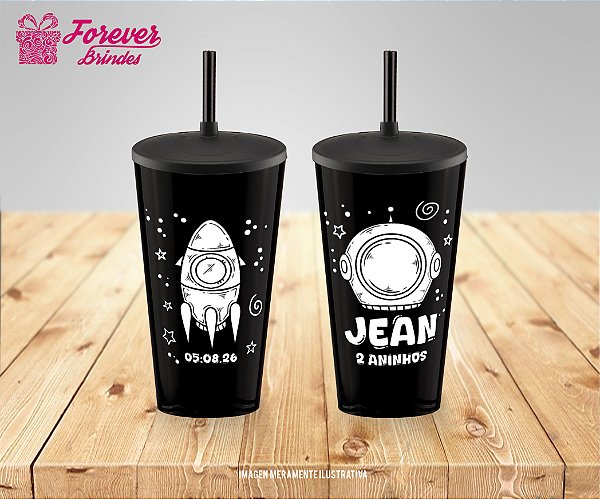 Copo Twister Personalizado Aniversário ASTRONAUTA