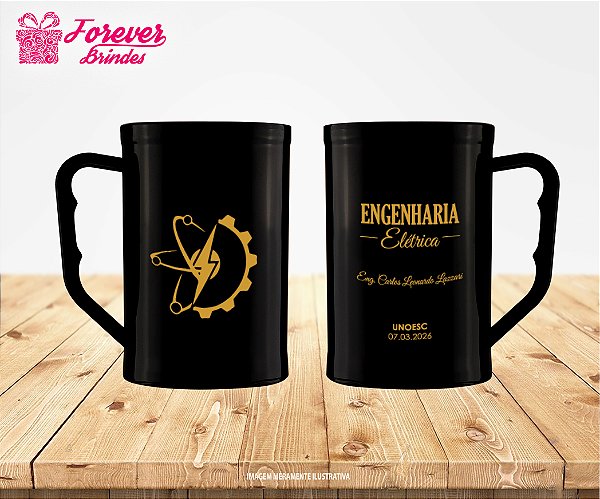 Caneca De Chopp Personalizada Formatura de Engenharia Elétrica