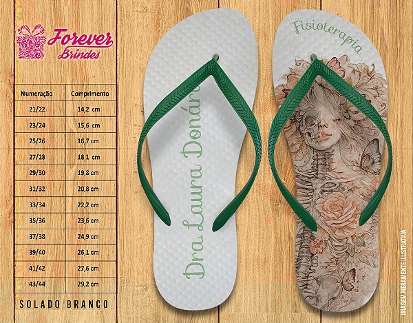 Chinelo Personalizado Formatura de Fisioterapia