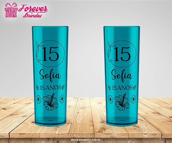 Copo Long Drink PERSONALIZADO Aniversário Debutante 15 anos