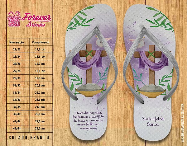 Chinelo Personalizado Sexta Feira Santa Páscoa