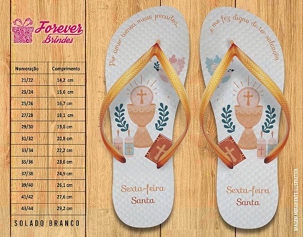 Chinelo Personalizado Sexta Feira Santa Páscoa