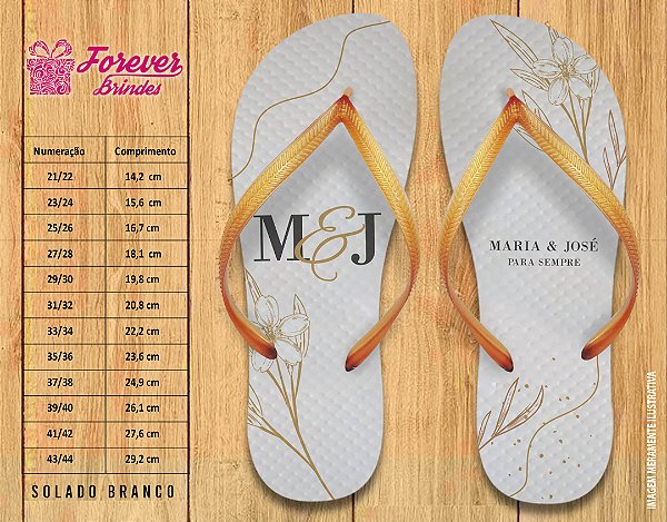 Chinelo Personalizado Casamento