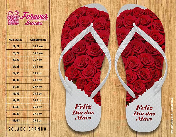 Chinelo Personalizado Dia das Mães