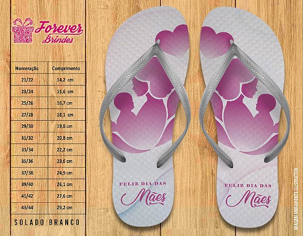 Chinelo Personalizado Dia das Mães